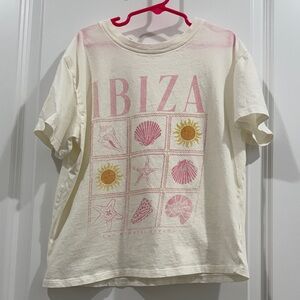 Eyeshadow Cream and Pink Ibiza Graphic Tee